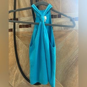 Blue A New Day tank top. Cropped!